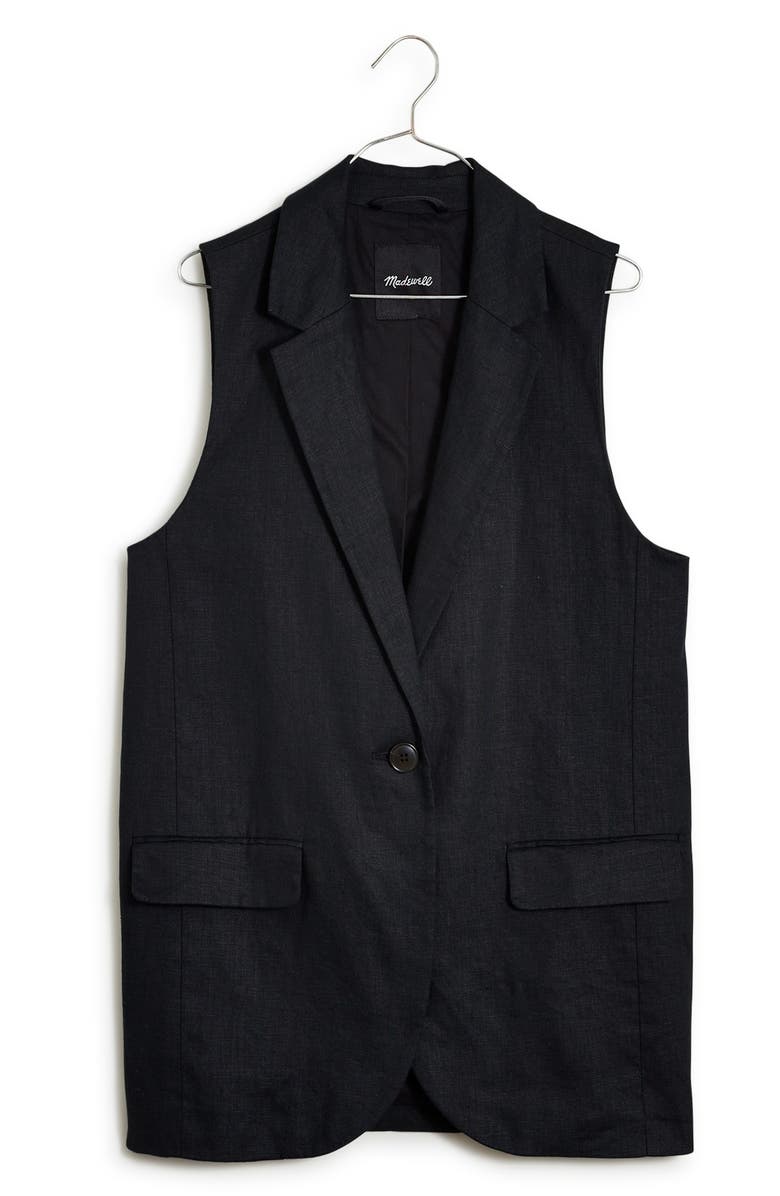 Madewell The Larsen Linen Vest, Alternate, color,