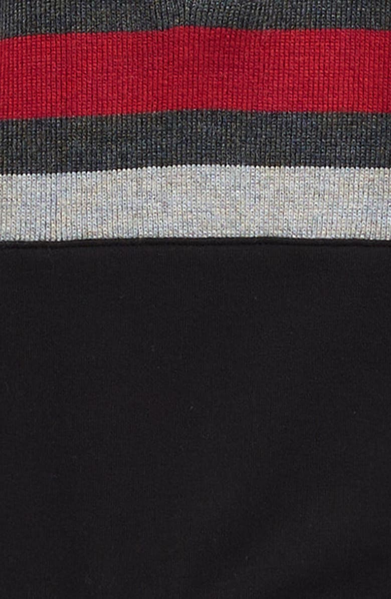 Splendid Stripe Polo Romper, Alternate, color, Black