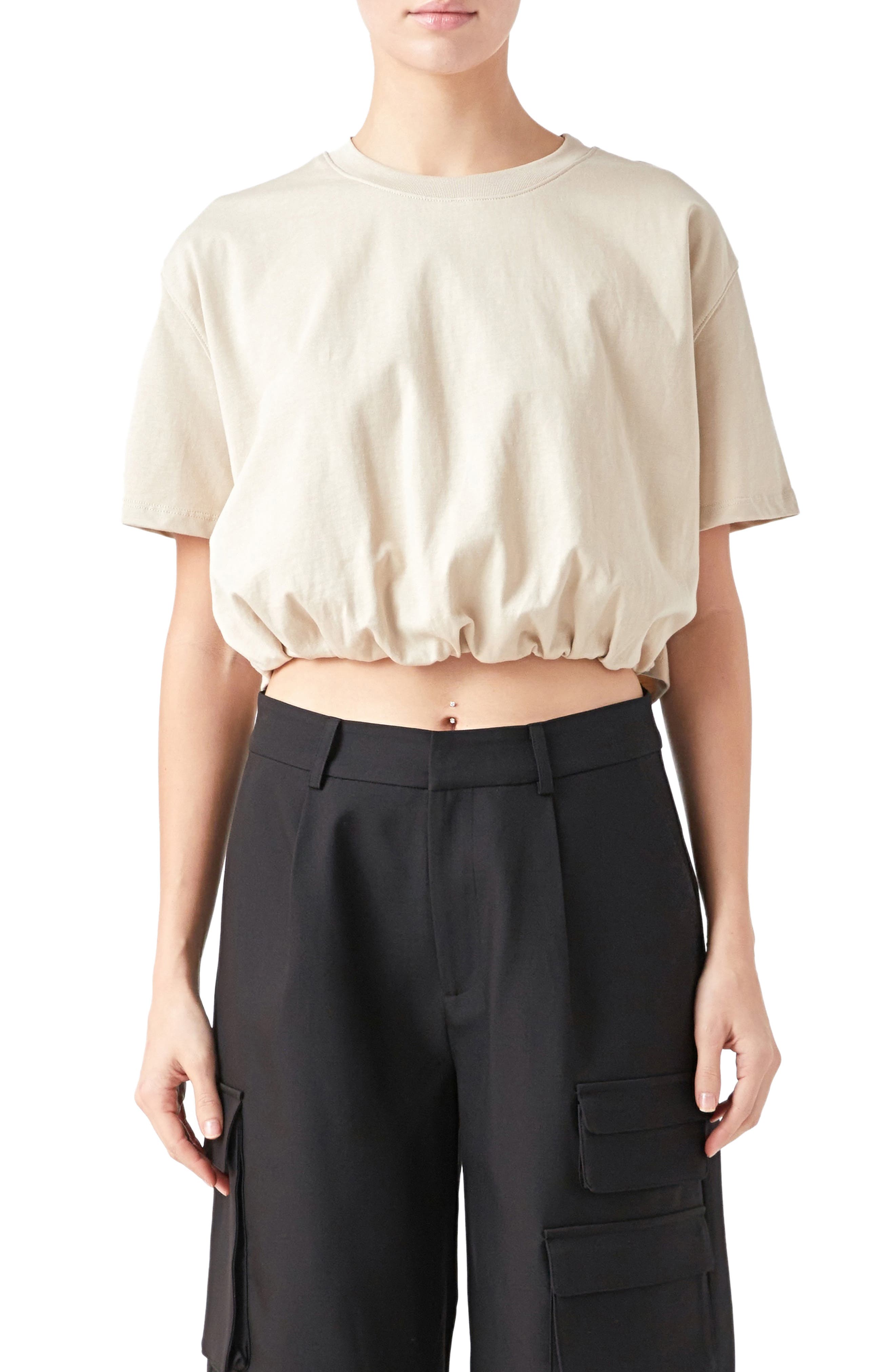 Bubble Hem Crop Top