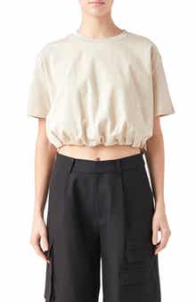 Bubble Hem Crop Top