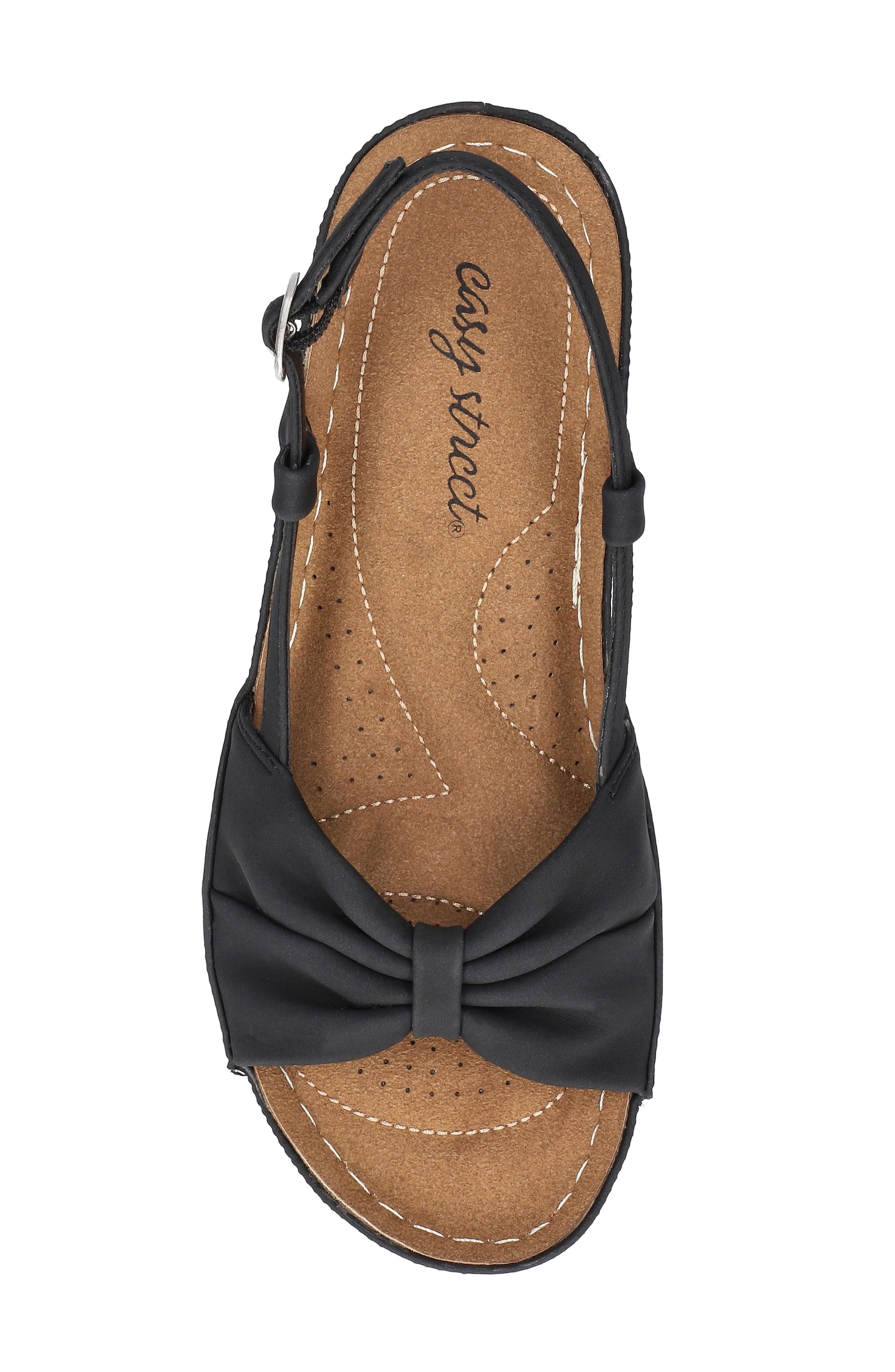 EASY STREET Jupiter Slingback Platform Wedge Sandal, Alternate, color, Black