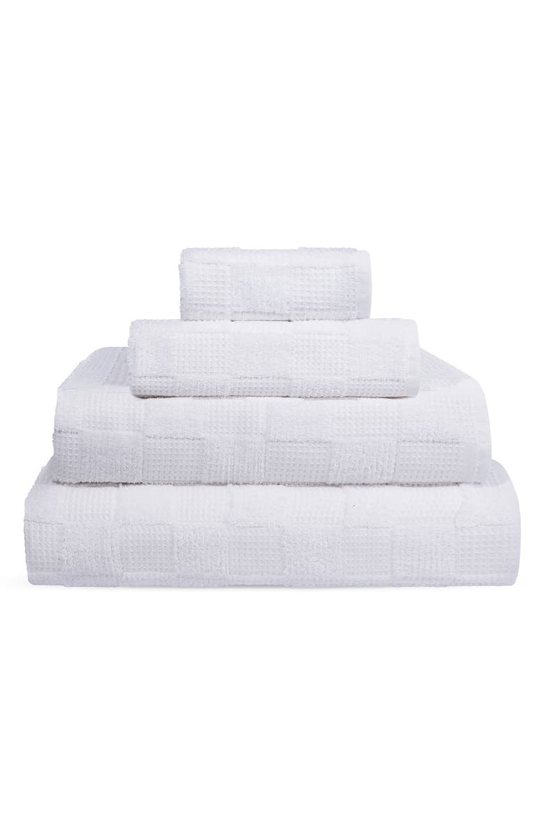 Brooks Brothers Waffle Terry 2-Piece Turkish Cotton Bath Towel Set, Alternate, color, White