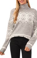 CeCe Fair Isle Turtleneck Sweater