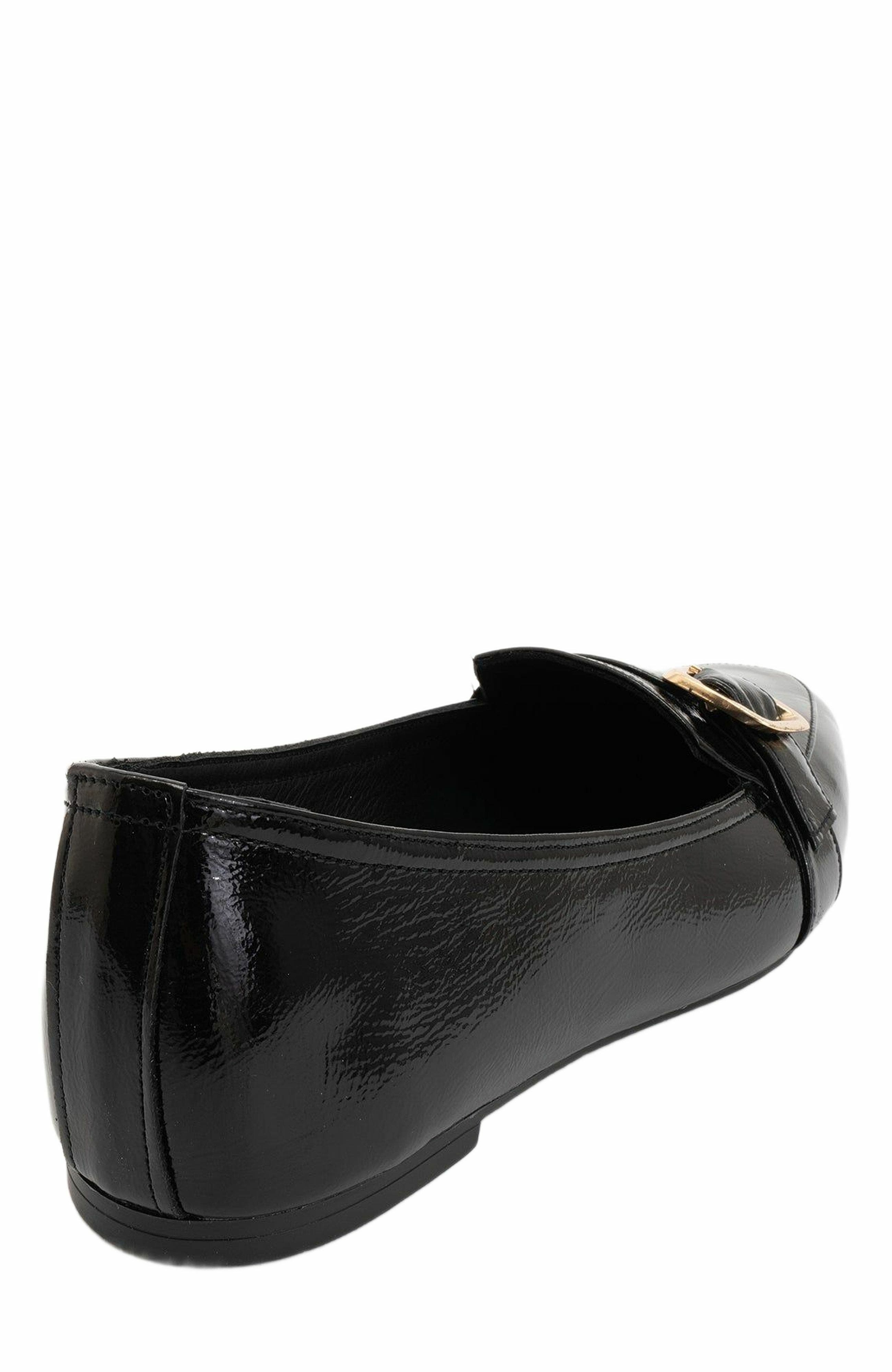 Forever & Always Shoes Zarina Pointed Toe Leather Flats, Alternate, color, Black Patent Leather