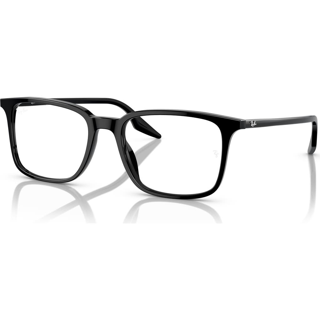 Ray Ban Ray-ban 55mm Rectangle Optical Glasses In Black