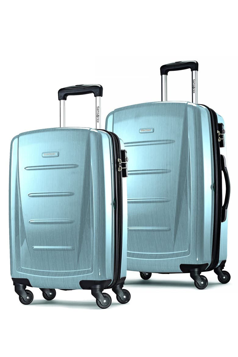 Winfield 2 (20/28) 2-Piece Set Hardside Expandable Luggage with Spinner Wheels, Main, color, Ice Blue