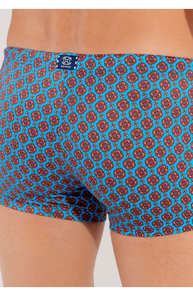 HOM Anglet Swim Shorts, Alternate, color, Turquoise Print