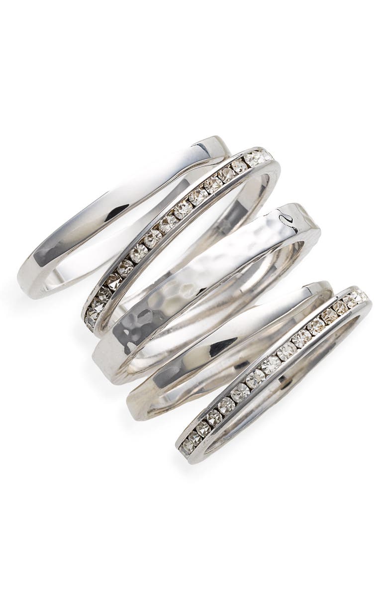 Ariella Collection Slim Stackable Rings, Main, color, 