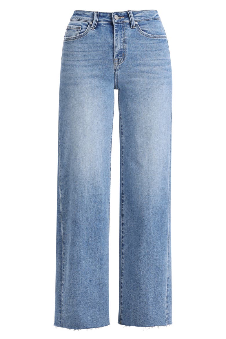 Zephyrine High Waist Cuff Wide Leg Jeans, Alternate, color, LIGHT BLUE