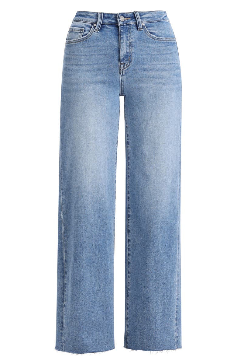 Bayeas Zephyrine High Waist Cuff Wide Leg Jeans, Alternate, color, Light Blue