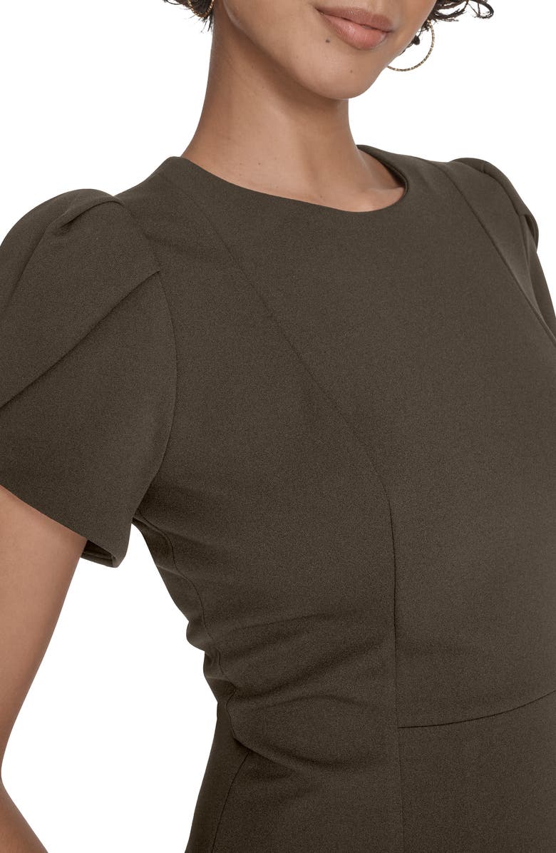 Calvin Klein Tulip Sleeve Midi Dress, Alternate, color, Caper