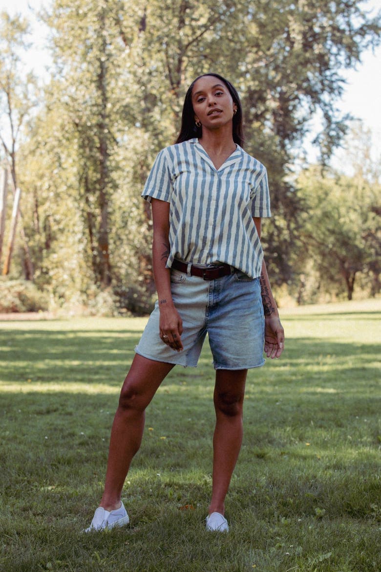 Wren Shirt, Alternate, color, Beach Stripe