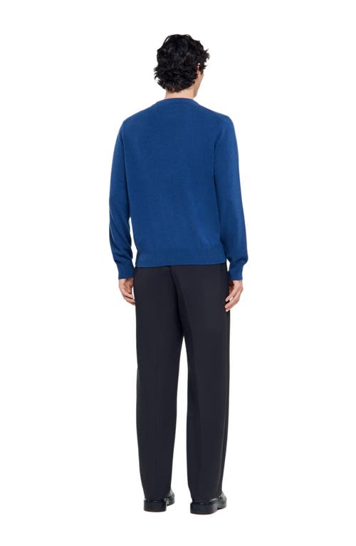 Sandro Cashmere Sweater In Blue