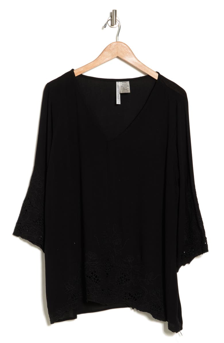 Forgotten Grace Cutout Embroidered Blouse, Alternate, color,