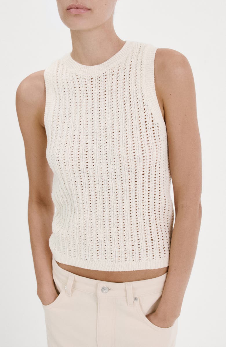 MANGO Sito Top, Main, color, Ecru
