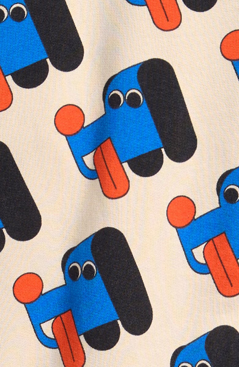 Bobo Choses Kids' Doggy Mate Organic Cotton Fleece Zip Hoodie, Alternate, color, Off White