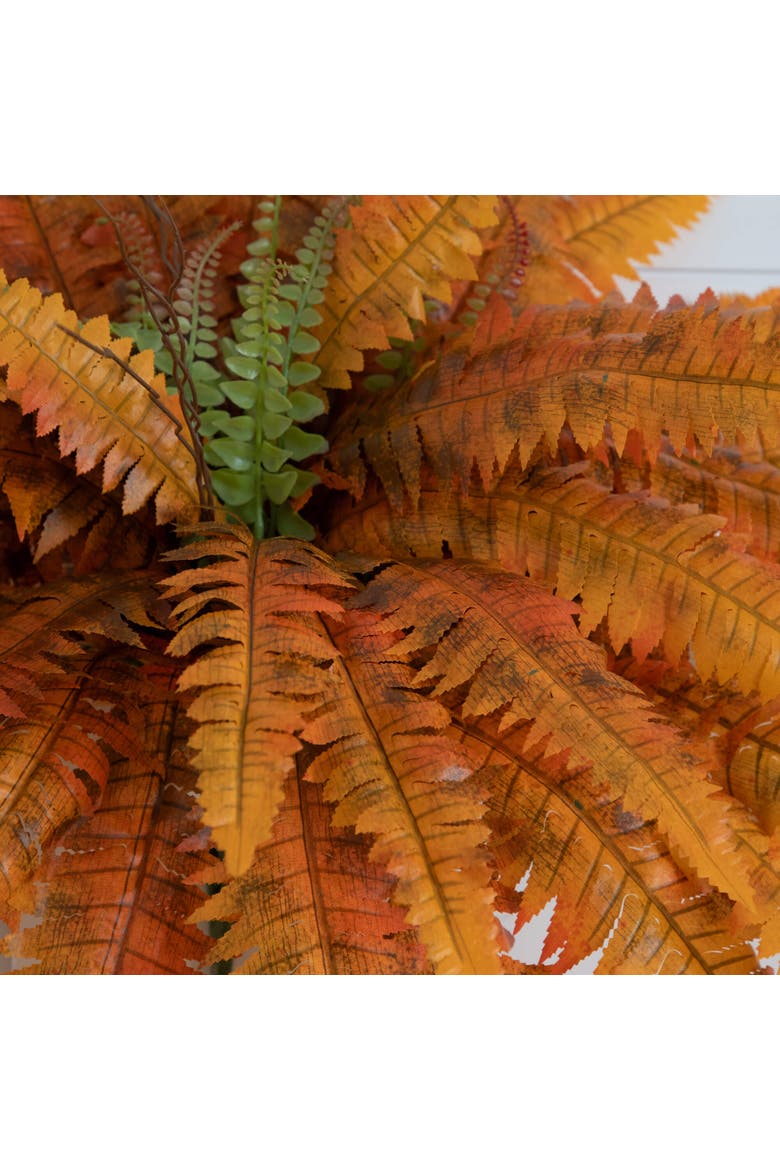 40-in Autumn Artificial Fall Boston Fern - Set of 2, Alternate, color, Orange