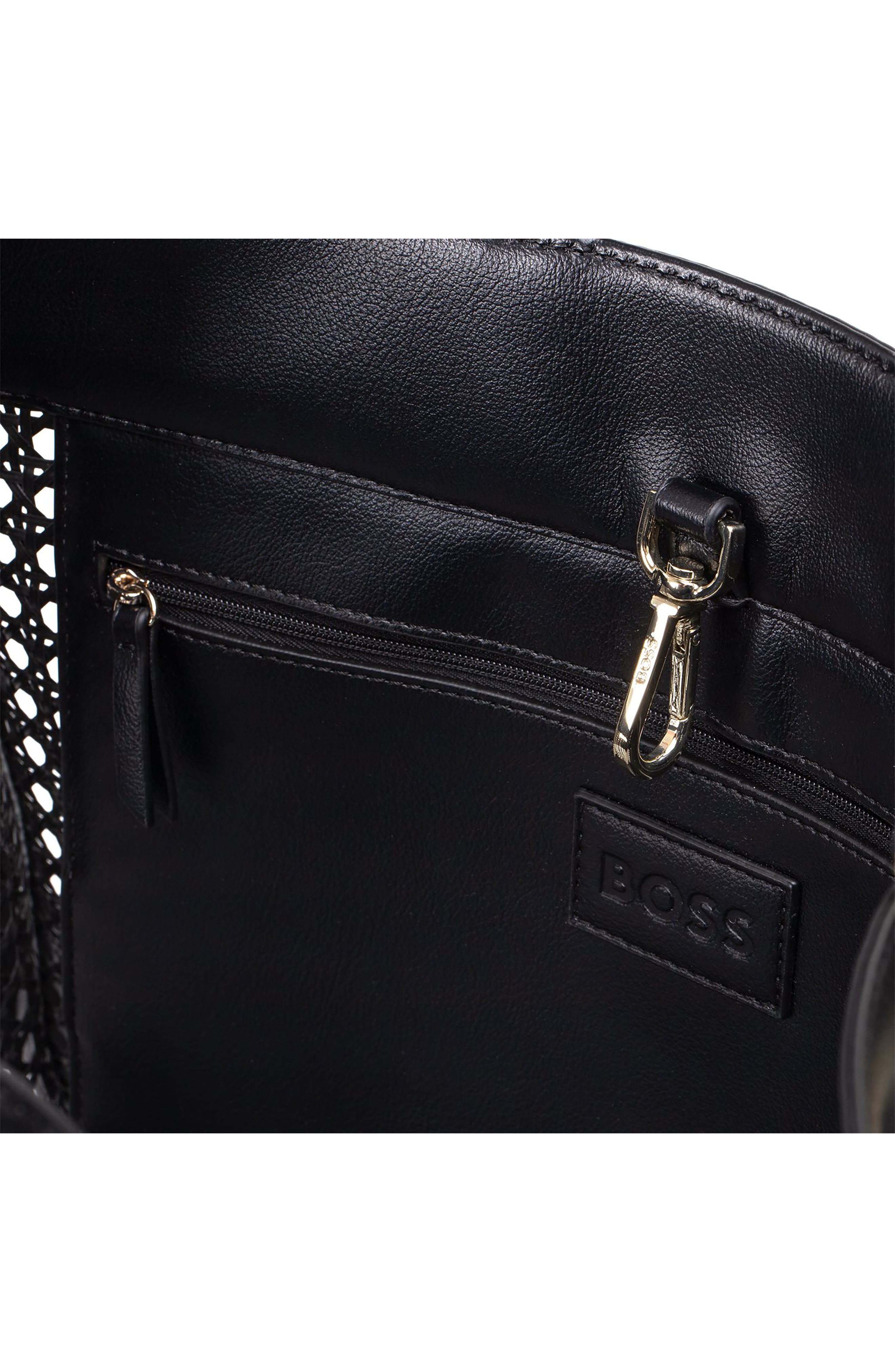 BOSS Sandy Woven Tote, Alternate, color, Black