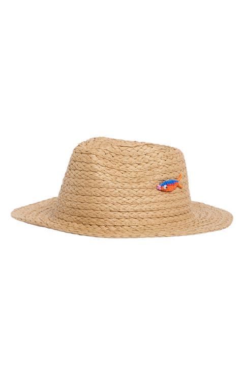 Beaded Sardine Straw Panama Hat