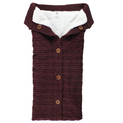 Fluffy Knitted Baby Lounge Stroller Wrap Sack