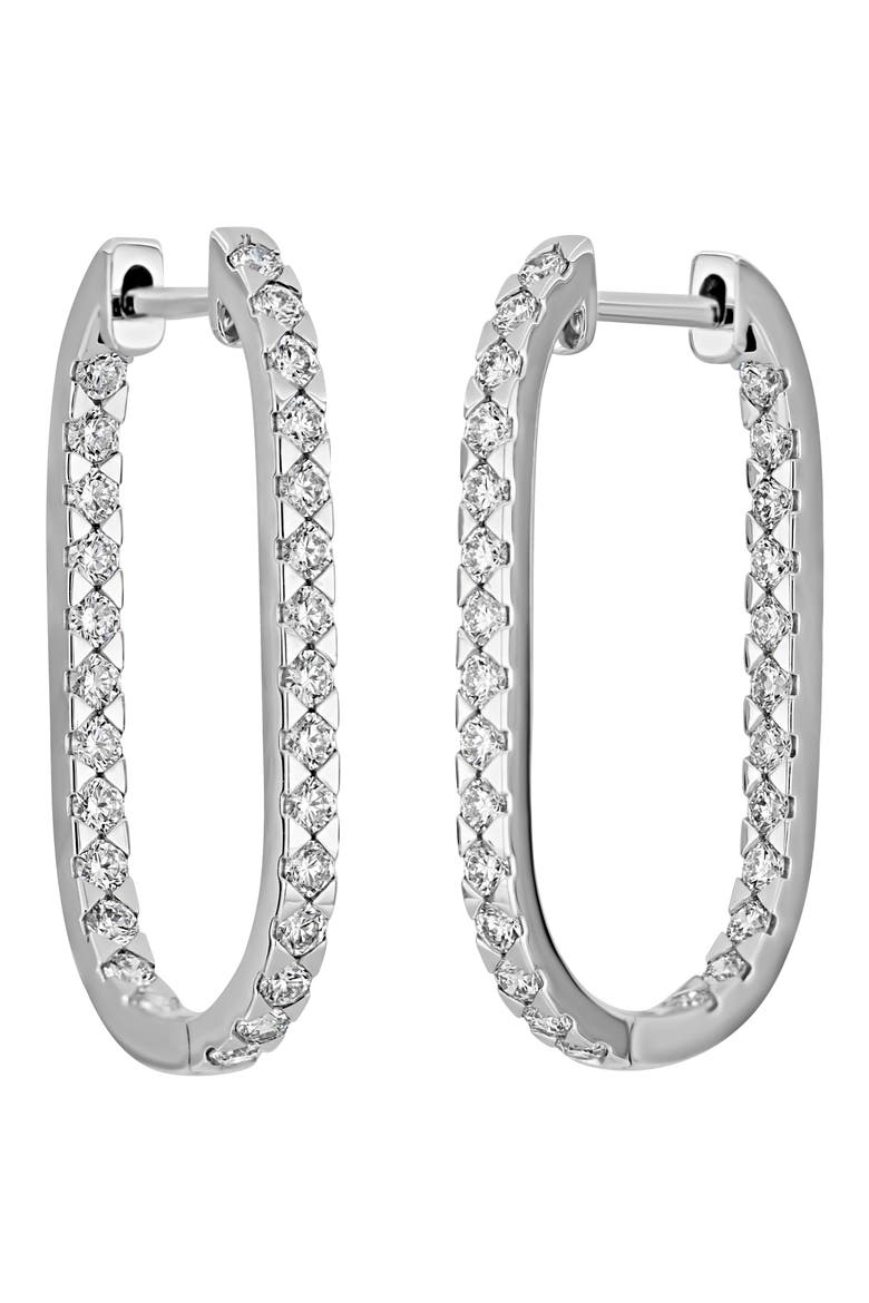 Rita Diamond Inside Out Hoop Earrings, Main, color, 18K WHITE GOLD