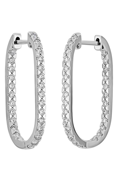 Rita Diamond Inside Out Hoop Earrings