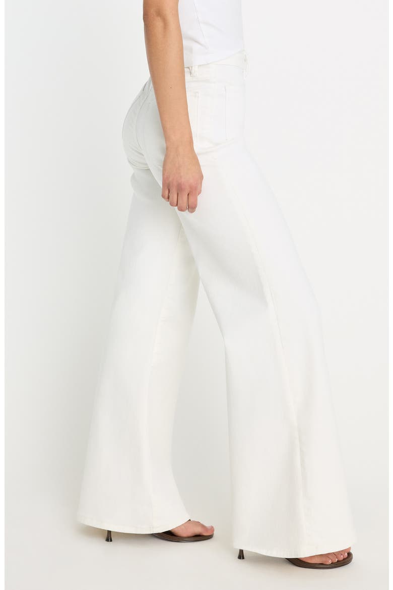 Good Waist Patch Pocket High Waist Palazzo Jeans, Alternate, color, WHITE