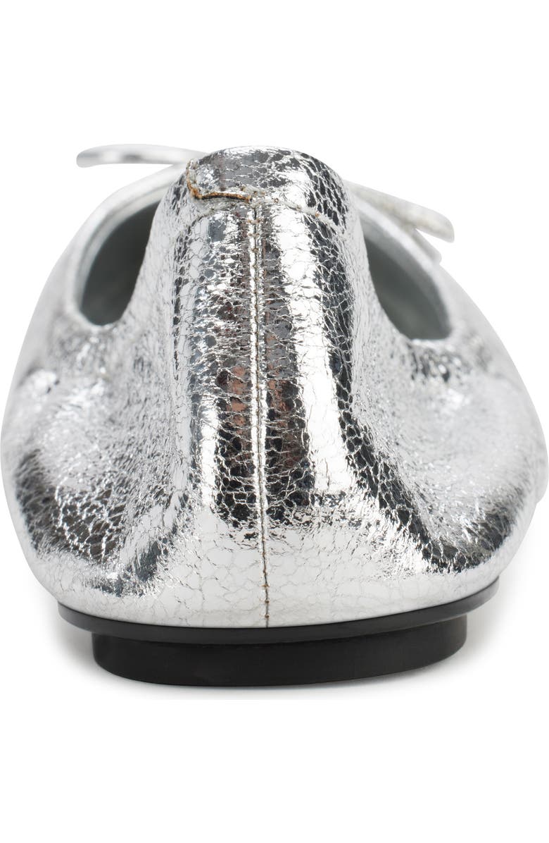 KARL LAGERFELD PARIS Velma Metallic Ballet Flat, Alternate, color, Silver