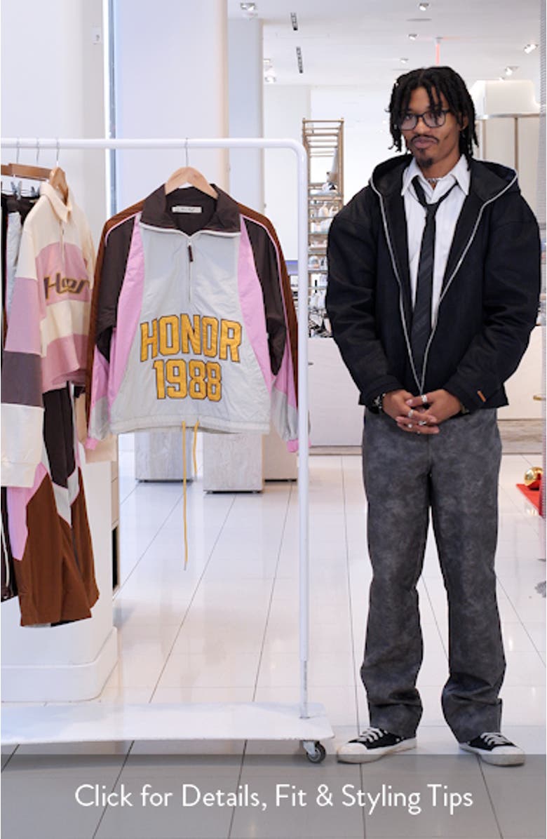 Oversize Colorblock Half Zip Pullover, sales video thumbnail