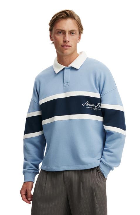 Men's Cropped Fit Graphic Fleece Polo