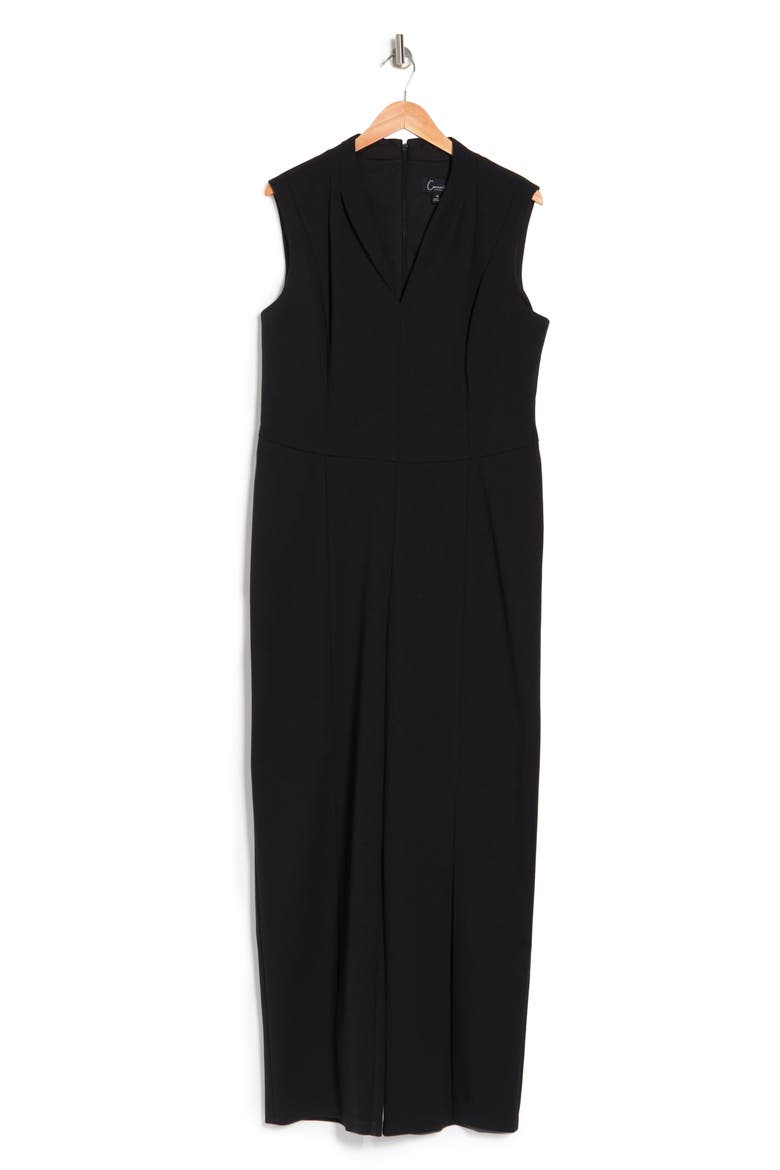 Sleeveless Split Leg Jumpsuit, Alternate, color, BLACK