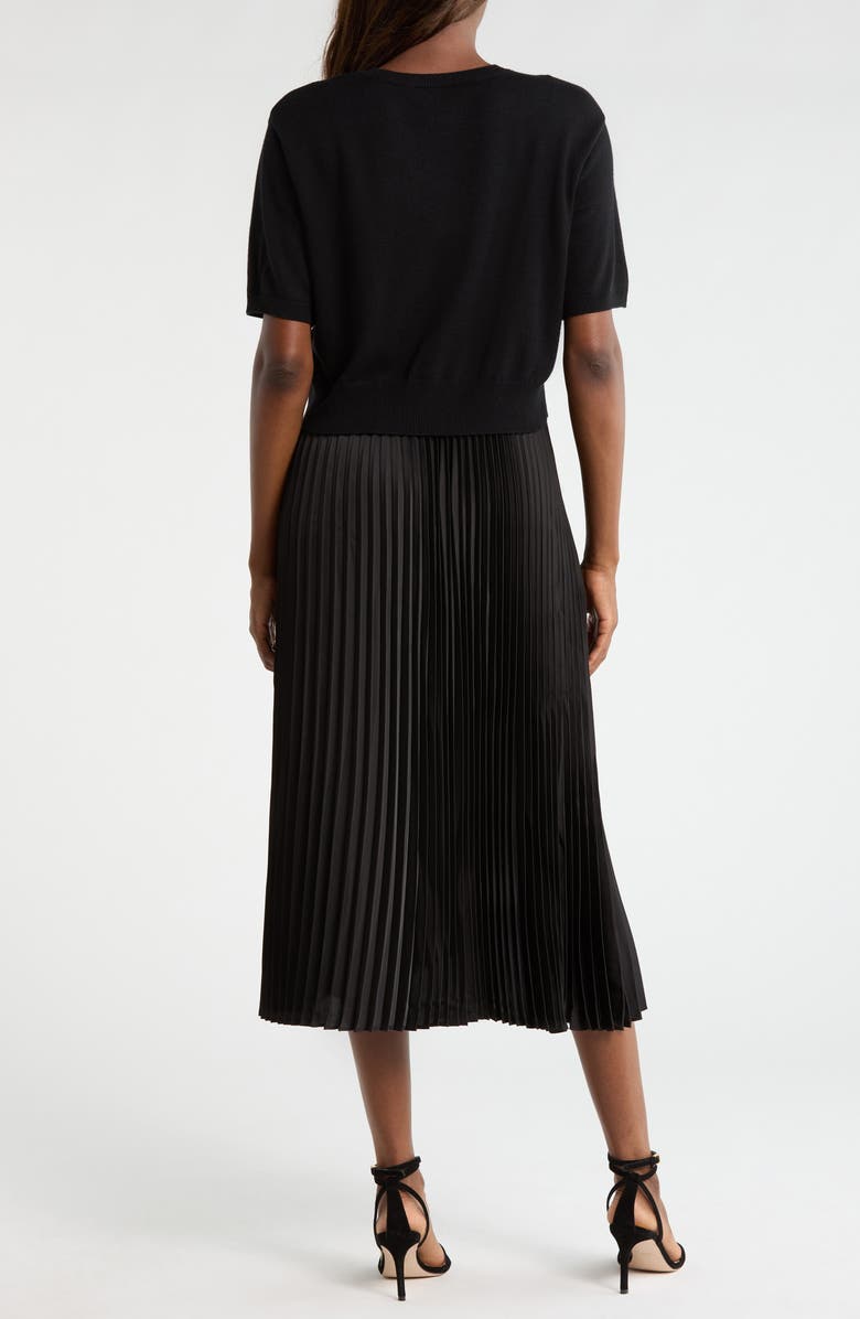 CeCe Sweater & Pleated Skirt Two-Piece Set, Alternate, color, Rich Black