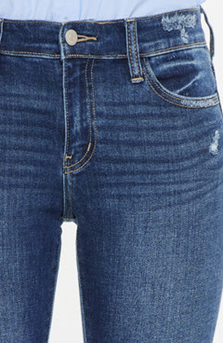 KanCan Emely Essentials Mid Rise Slim Straight Leg Jeans, Alternate, color, Dark Wash