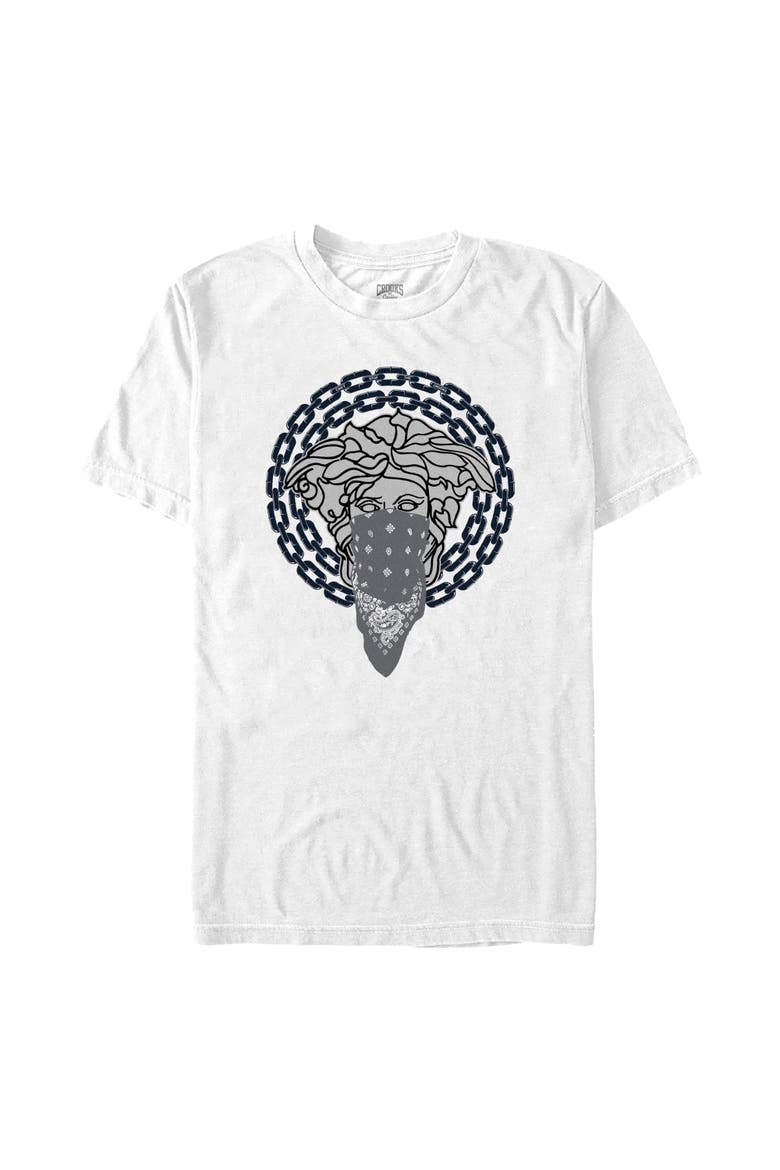 Men's Medusa Chains Short Sleeve Graphic T-Shirt, Main, color, White