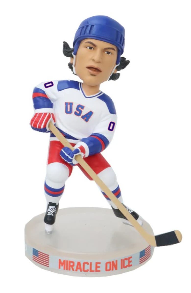 LowSport Customizable (Miracle On Ice) 1980 Gold Metal 6" Bobblehead, Main, color, Multi-Color