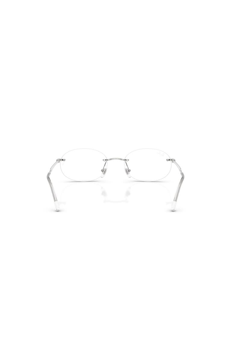 52mm Oval optical glasses, Alternate, color, Silver