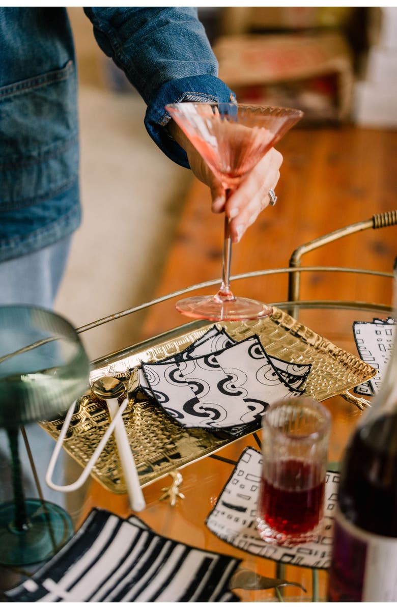 at300nelson Ortega in Clairvoyant 5" x 5" Cocktail Napkin - Set of 4, Alternate, color, Blue