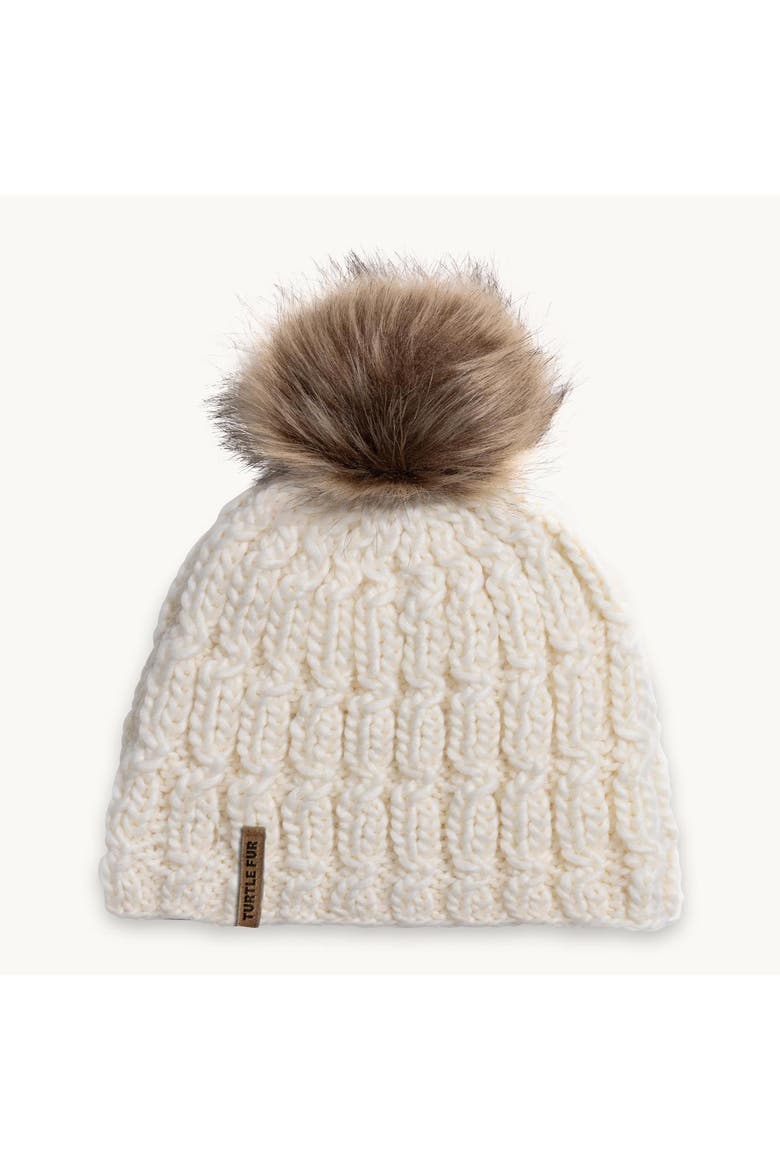 Fifi Wool Pom Beanie, Main, color, White