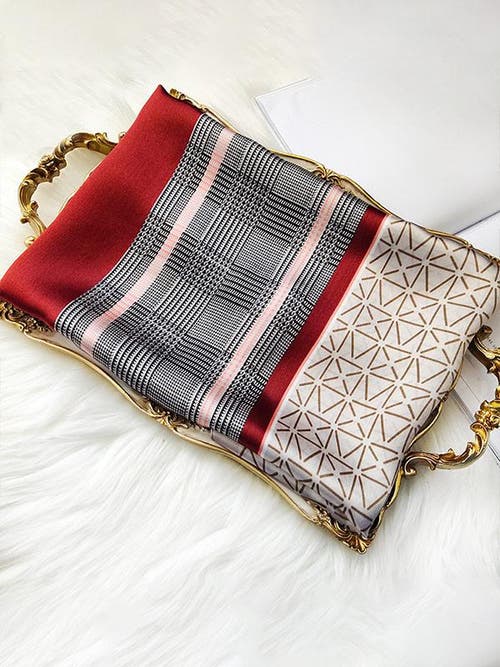 Silksilky Long Silk Scarf In Brown