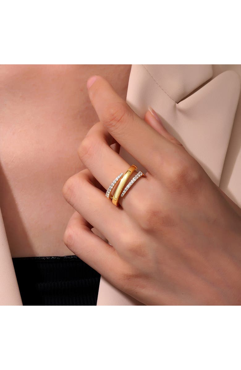 Lafonn Two-Tone Simulated Diamond Wrap Ring, Alternate, color,