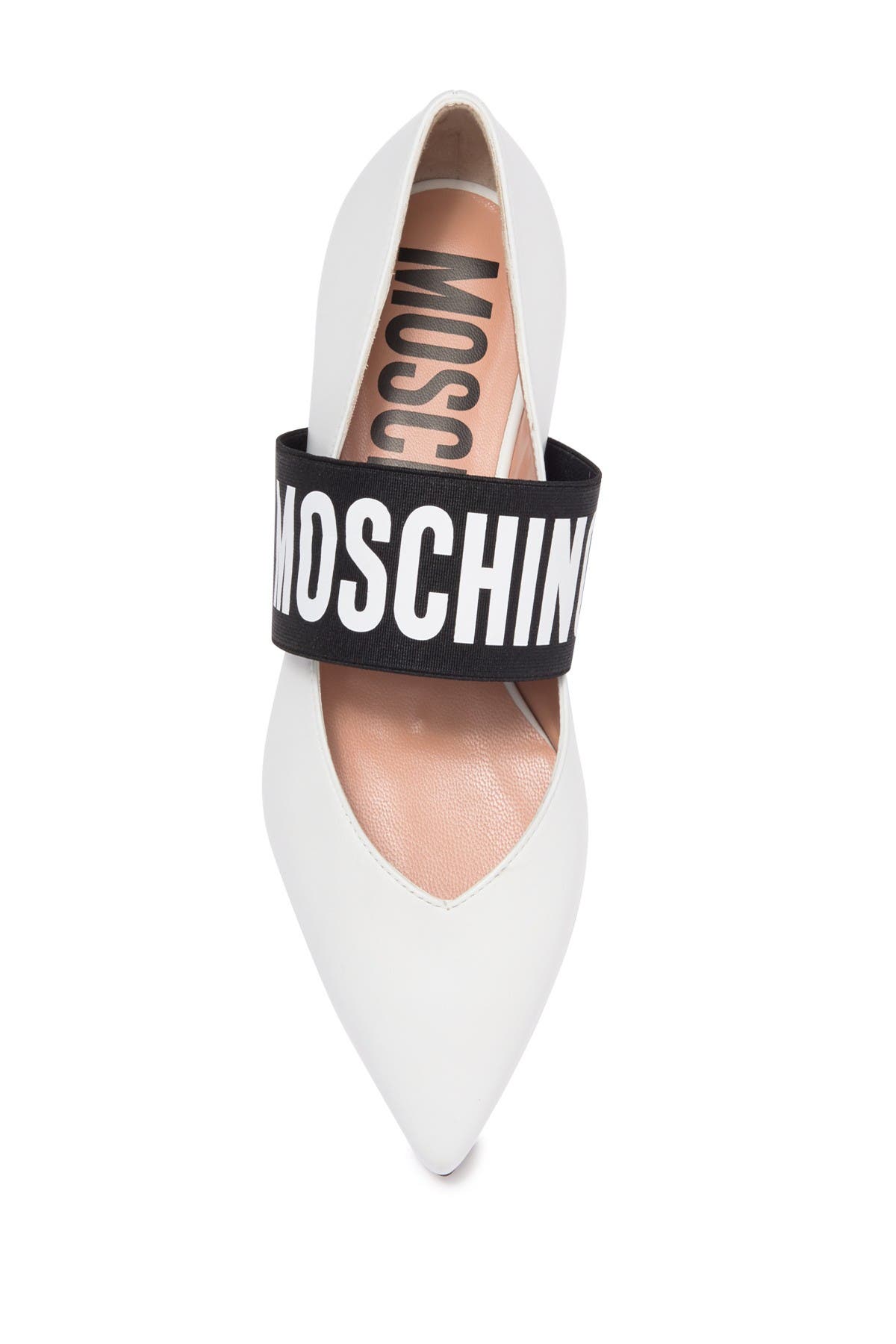 Moschino Pointed Toe Mary Jane Flat, Alternate, color, 