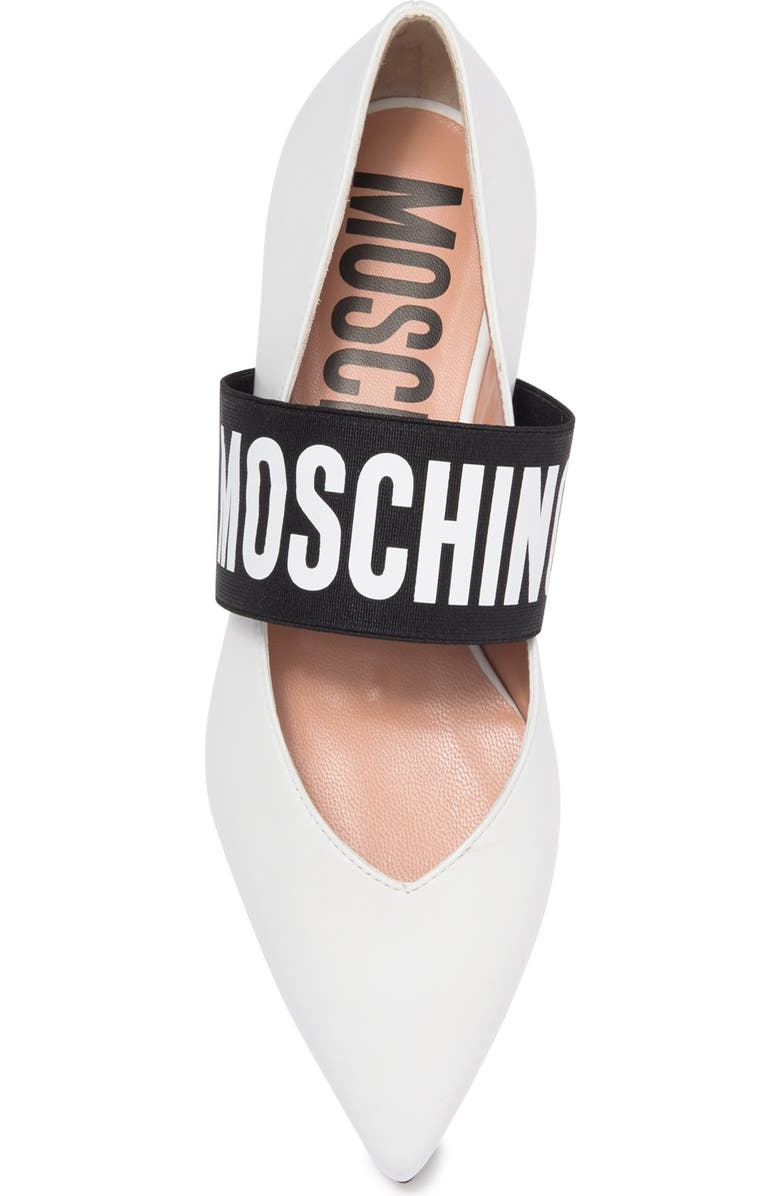 Moschino Pointed Toe Mary Jane Flat, Alternate, color,