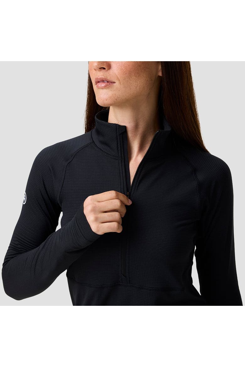 Pines Micrrid Ultra-Lt Baselayer 1/2-Zip Top - Women's, Alternate, color, Black