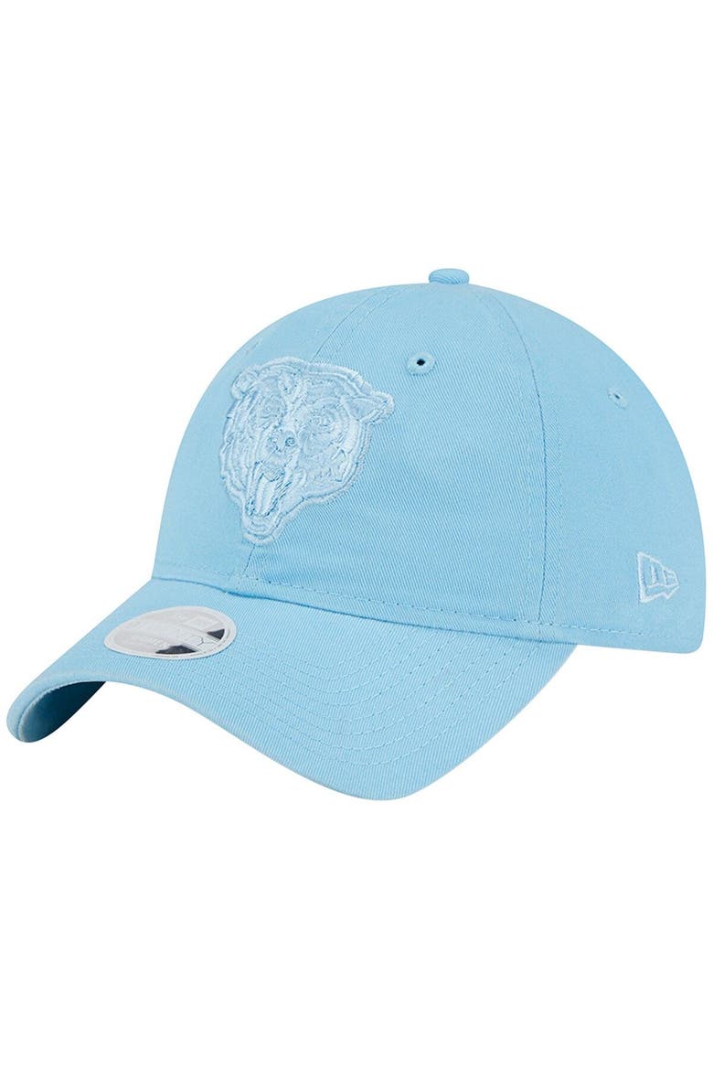 Women's New Era Light Blue Chicago Bears Color Pack Brights 9TWENTY Adjustable Hat, Main, color, Light Blue
