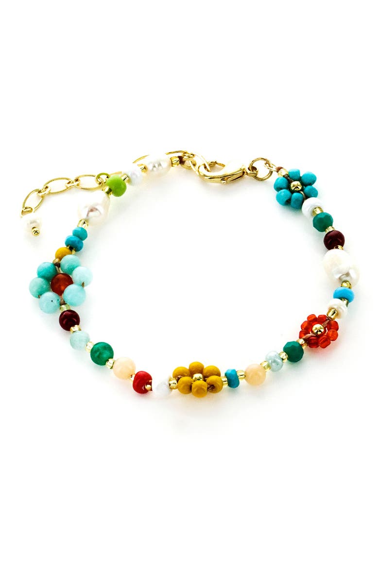 Multi Flower Bracelet, Main, color, MULTI