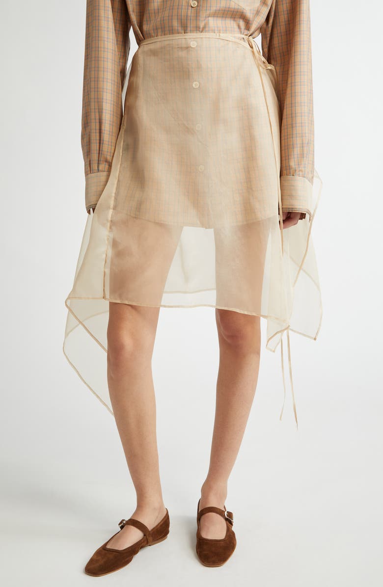 EENK Silk Organza Layered Wrap Skirt, Main, color,