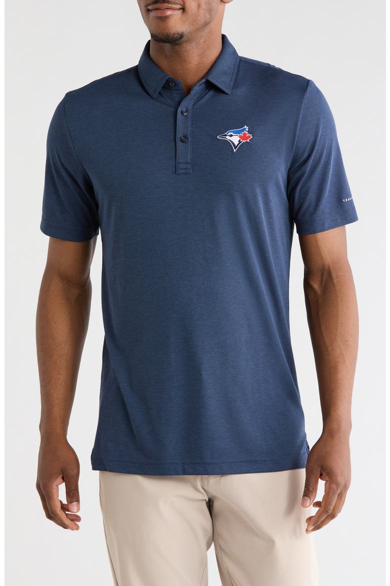 Toronto Blue Jays Playoff Pitch Polo, Main, color, NAVY