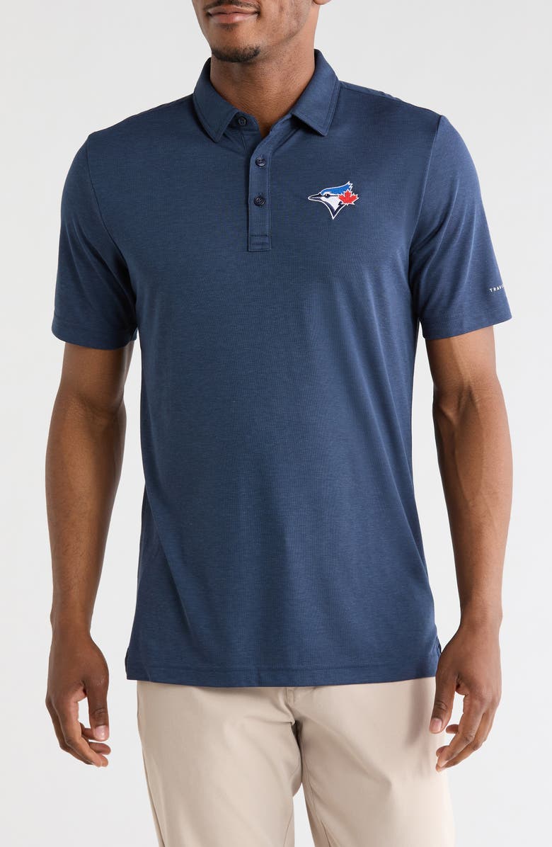 TravisMathew Toronto Blue Jays Playoff Pitch Polo, Main, color, Navy
