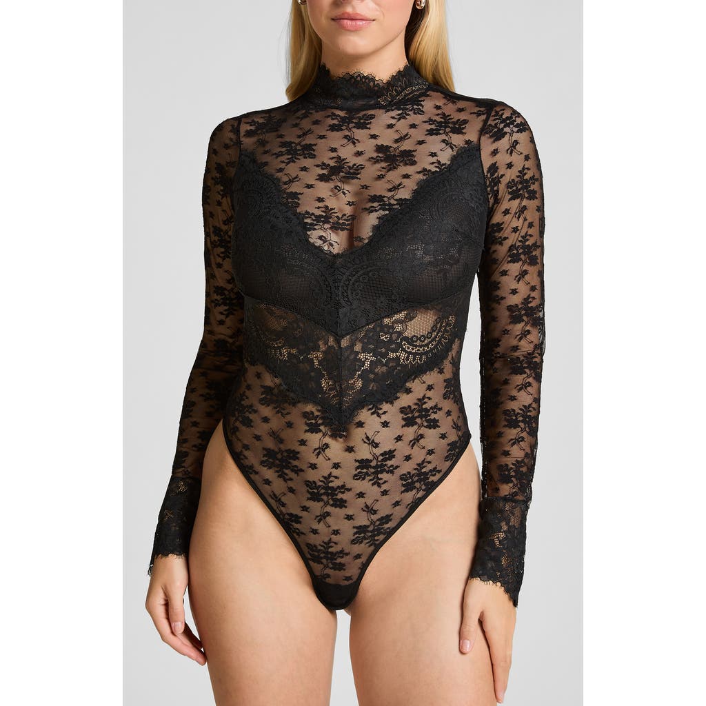 Hunkemoller Hunkemöller Jude Lace & Mesh Bodysuit In Black
