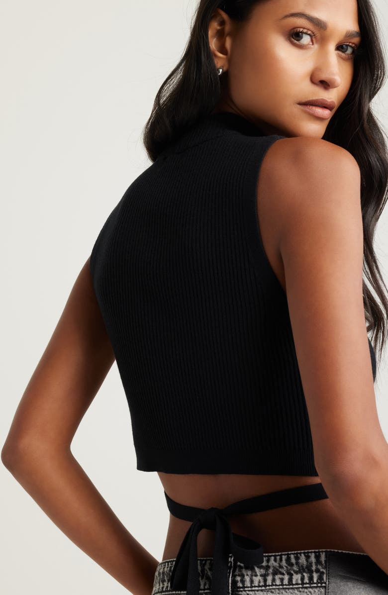 Open Edit Luxe Sculpt Tie Back Top, Alternate, color,